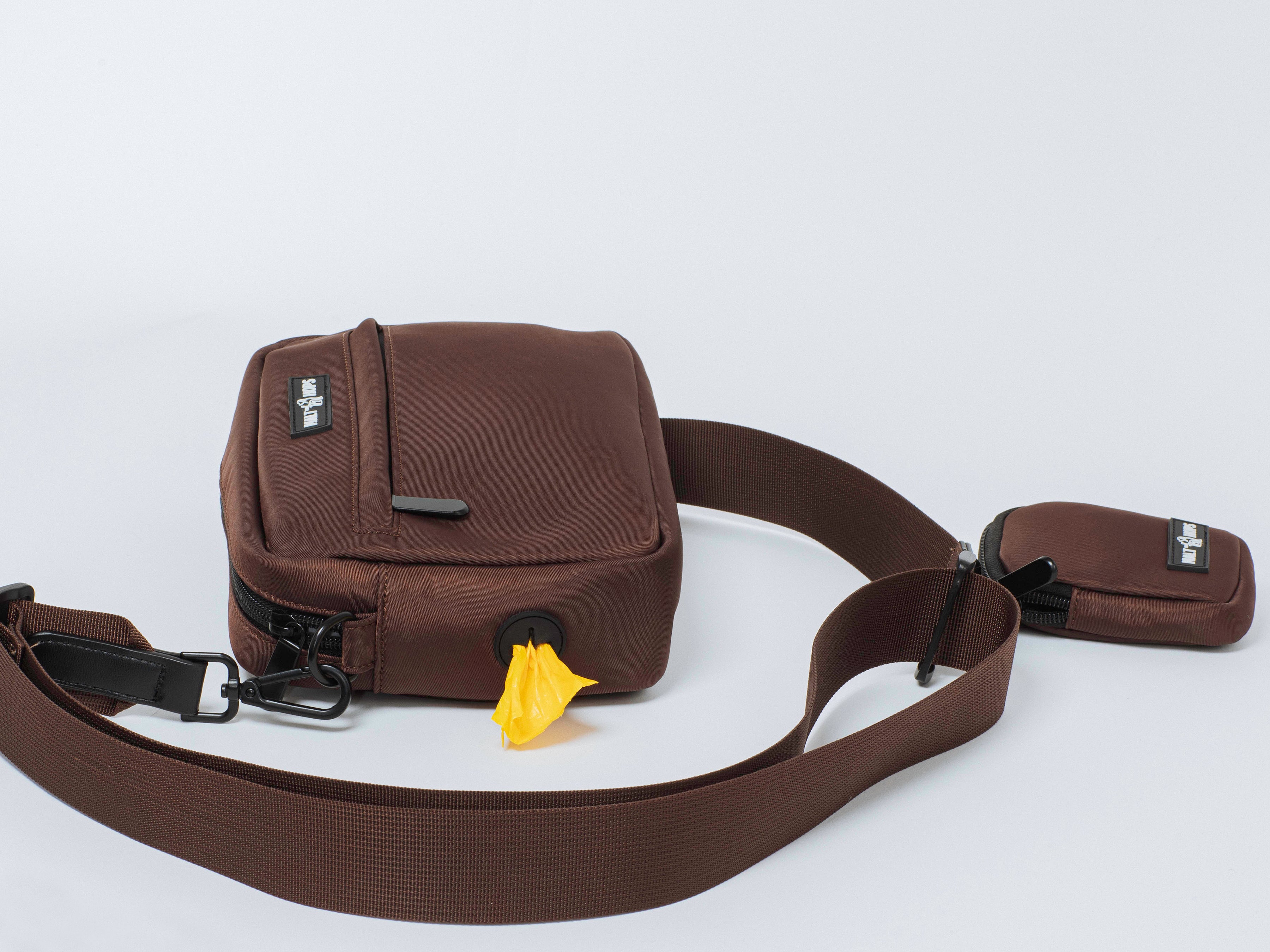 Porter Brown Dog Walking Bag Set