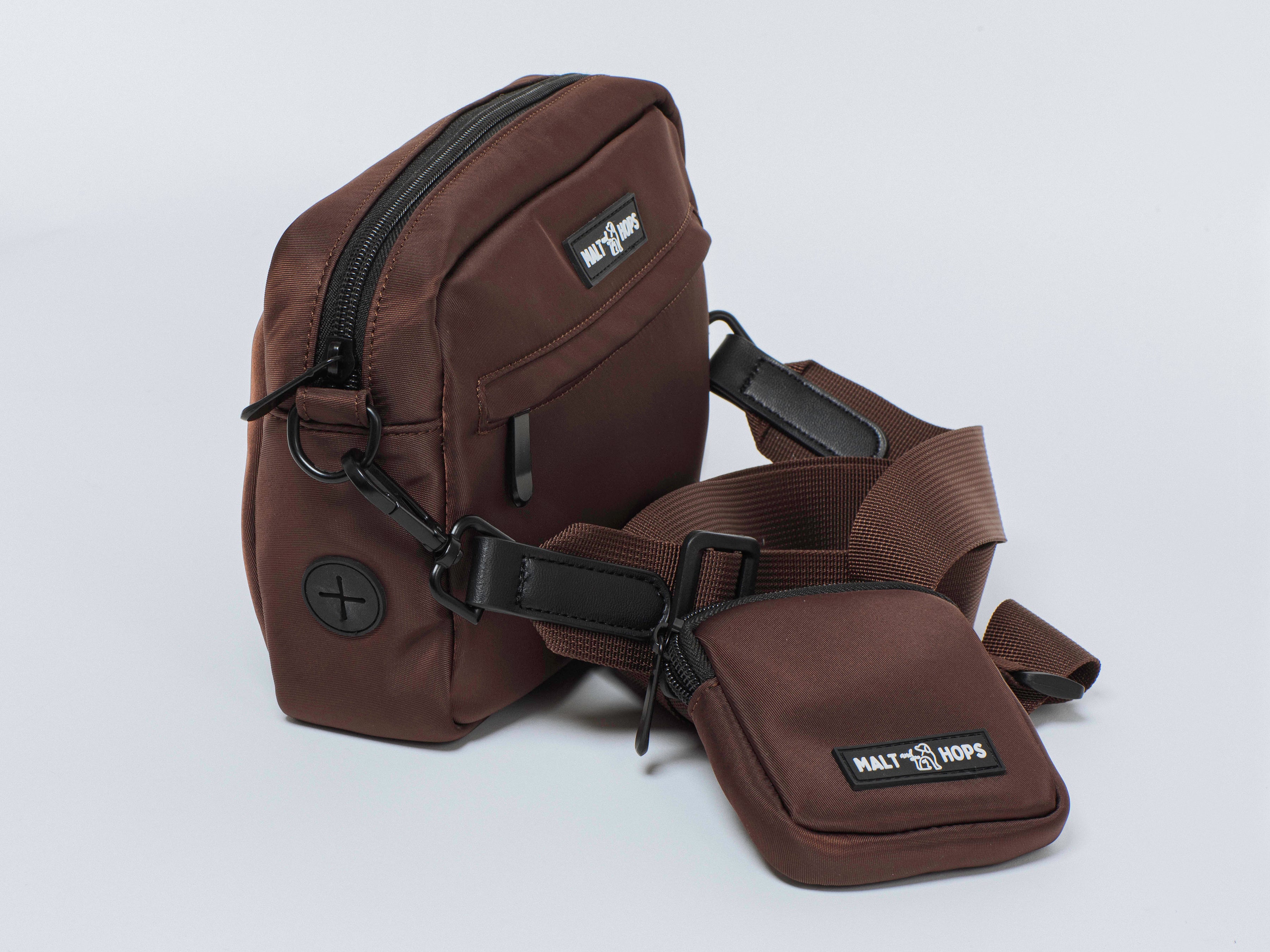 Porter Brown Dog Walking Bag Set